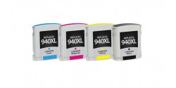 Complete set of 4 HP 940XL High Yield Compatible Inkjet Cartridges